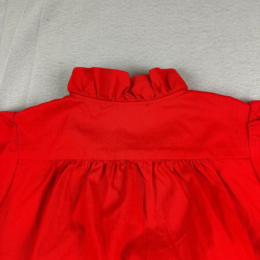 Tuckernuck Red Button-Down Ruffle Collar Top - Picture 8 of 14